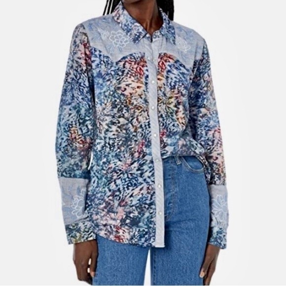 Johnny Was Bluefield Garden Western Shirt